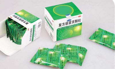 DZKL-100T全自動三邊封袋裝盒自動生產線(六拖一)樣品